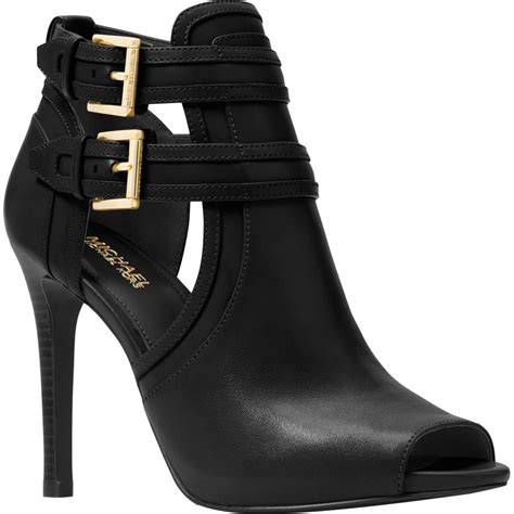 michael kors blaze open toe bootie|blaze leather bootie.